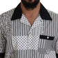 Dolce & Gabbana Elegant Black & White Cotton Shirt