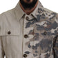 Dolce & Gabbana Elegant Beige Cotton Button-Down Shirt