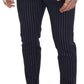 Dolce & Gabbana Sophisticated Blue Wool Blend Trousers