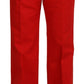 Dolce & Gabbana Stunning Red Mainline Cotton Pants