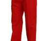 Dolce & Gabbana Stunning Red Mainline Cotton Pants