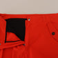 Dolce & Gabbana Elegant Red Cotton Blend Trousers