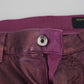 Dolce & Gabbana Elegant Magenta Cotton Trousers