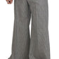 Dolce & Gabbana Elegant Wool-Mohair Black White Trousers