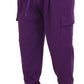 Dolce & Gabbana Elegant Purple Cotton Cargo Sweatpants