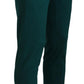 BENCIVENGA Elegantly Tailored Green Pure Cotton Pants