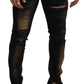 Dolce & Gabbana Elegant Black Gold Dust Jeans