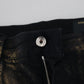 Dolce & Gabbana Elegant Black Gold Dust Jeans