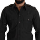 Dolce & Gabbana Elegant Slim Fit Dark Green Cotton Shirt