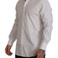 Dolce & Gabbana Elegant White Slim Fit Cotton Dress Shirt