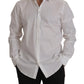 Dolce & Gabbana Elegant White Slim Fit Cotton Dress Shirt