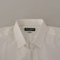 Dolce & Gabbana Elegant White Slim Fit Cotton Dress Shirt