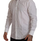 Dolce & Gabbana Elegant Slim Fit White Martini Dress Shirt