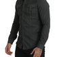 GF Ferre Sleek Dark Gray Cotton Casual Shirt