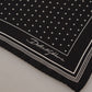 Dolce & Gabbana Black Polka Dots DG Logo Square Handkerchief