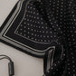 Dolce & Gabbana Black Polka Dots DG Logo Square Handkerchief