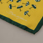 Dolce & Gabbana Yellow Printed DG Logo Square Mens Handkerchief Scarf