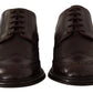 Dolce & Gabbana Brown Leather Oxford Wingtip Formal Derby