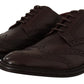 Dolce & Gabbana Brown Leather Oxford Wingtip Formal Derby