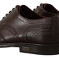 Dolce & Gabbana Brown Leather Oxford Wingtip Formal Derby