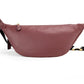 COACH Warren Wine Chambray Signature Canvas Pebbled Leather Belt Bag