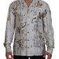 Dolce & Gabbana Elegant Silk Bird Print Casual Shirt