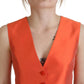 Dolce & Gabbana Elegant Orange Silk Waistcoat