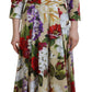 Dolce & Gabbana Exquisite Floral Collared Midi Dress