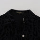 Dolce & Gabbana Chic Leopard Print Button Down Denim Jacket