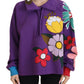 Dolce & Gabbana Elegant Purple Floral Pullover Sweater