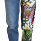 Dolce & Gabbana Patchwork Jacquard Blue Denim Luxury Jeans