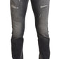 Dolce & Gabbana Elegant Gray Washed Cotton Stretch Jeans