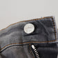 Dolce & Gabbana Elegant Gray Washed Cotton Stretch Jeans