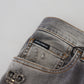 Dolce & Gabbana Elegant Gray Washed Cotton Stretch Jeans