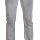 Dolce & Gabbana Elegant Gray Washed Cotton Blend Pants