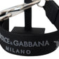 Dolce & Gabbana Elegant Black Charm Keychain with Brass Accents