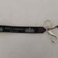 Dolce & Gabbana Elegant Black Charm Keychain with Brass Accents