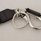 Dolce & Gabbana Elegant Black Charm Keychain with Brass Accents