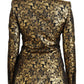 Dolce & Gabbana Elegant Black and Gold Floral Jacket