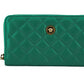 Versace Elegant Quilted Leather Zip Wallet