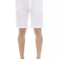 Baldinini Trend White Cotton Men Bermuda Shorts