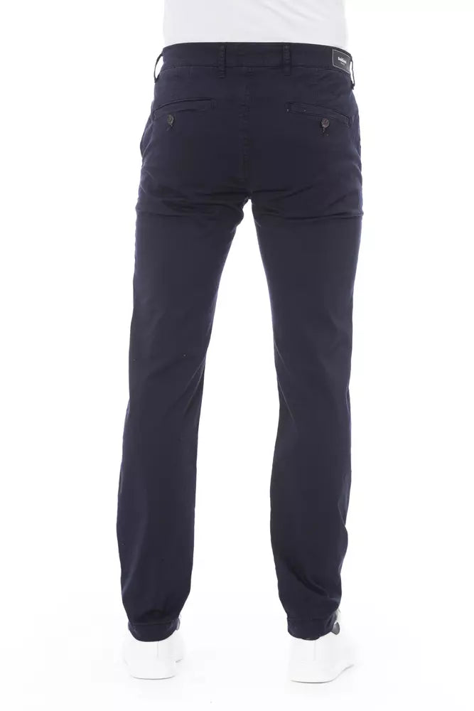 Baldinini Trend Blue Cotton Men Chino Pant