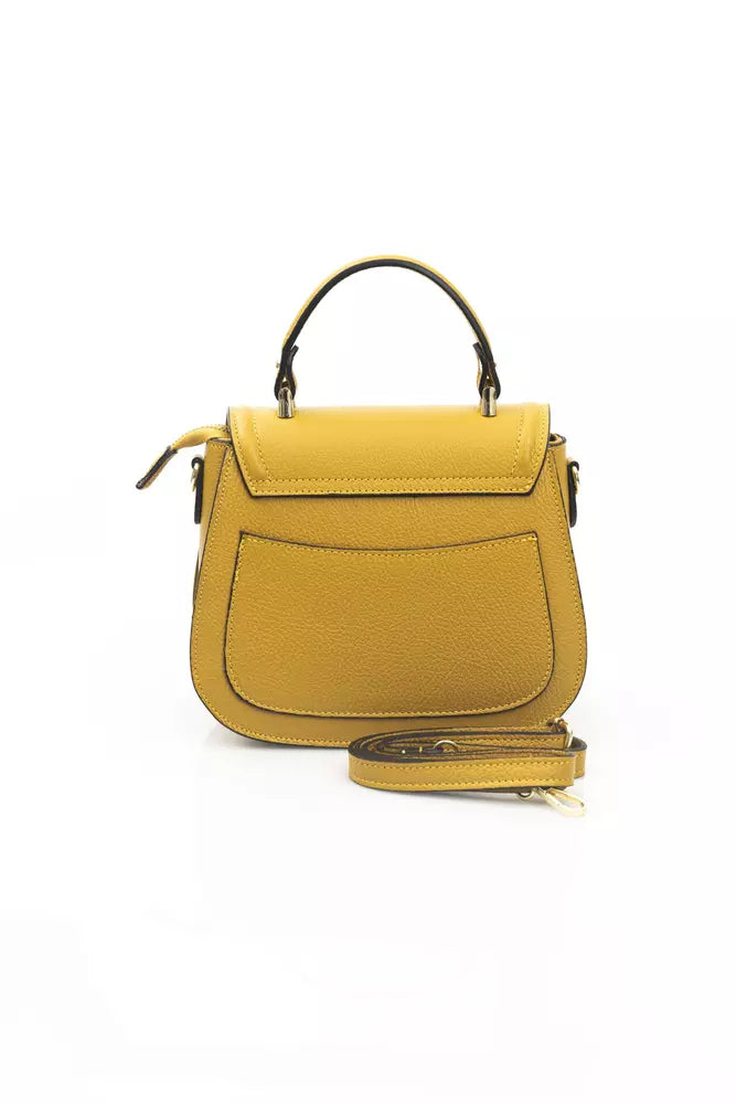 Baldinini Trend Yellow Leather Women Handbag