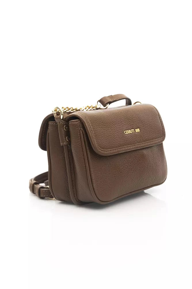 Cerruti 1881 Brown Leather Women Crossbody Bag