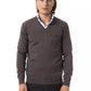 Uominitaliani Gray Merino Wool Men Sweater