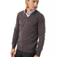 Uominitaliani Gray Merino Wool Men Sweater