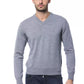 Billionaire Italian Couture Gray Merino Wool Men Sweater