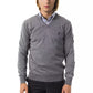 Uominitaliani Gray Merino Wool Men Sweater