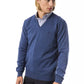 Uominitaliani Blue Merino Wool Men Sweater