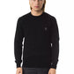 Uominitaliani Black Merino Men Sweater